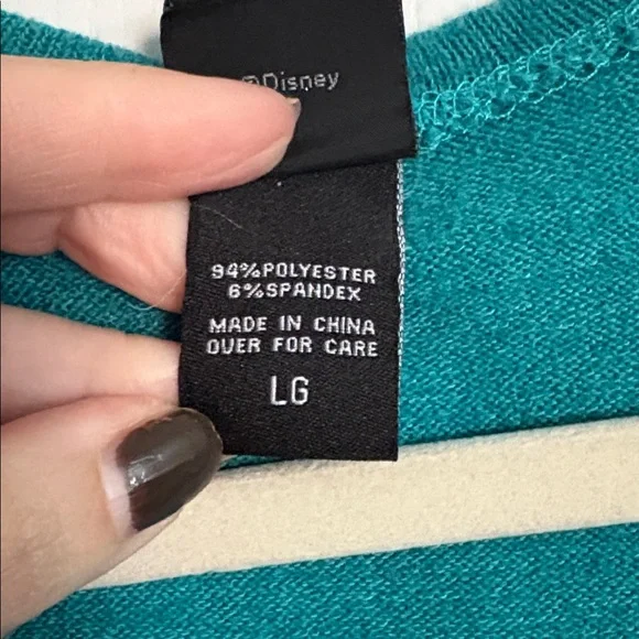 Disney Teal Open Front Aladdin/Jasmin/ Genie Cardigan Waterfall Style - Picture 3 of 7